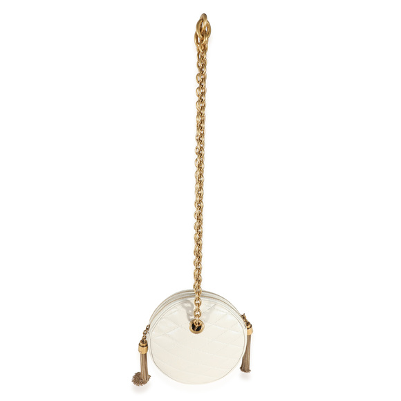 Saint Laurent Crema Soft Quilted Lambskin Le Maillon Round Tassel Chain Bag - Picture 2 of 8